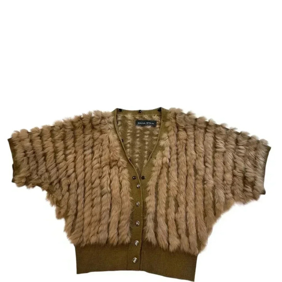 Dana Stein fur button down sweater size M - Picture 5 of 10